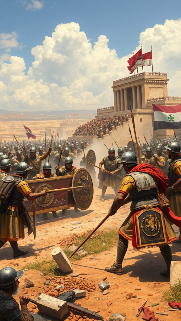 Clash between Sassanian and Byzantine forces in Syria.