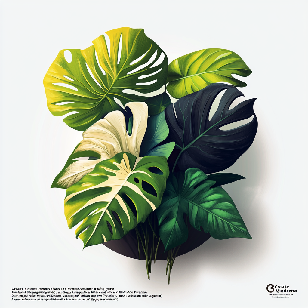 Clean, modern 3D logo with vibrant plant elements.