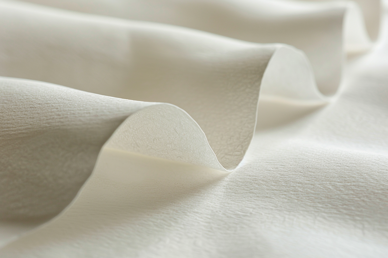 Close-up photograph of shiny white paper with textures