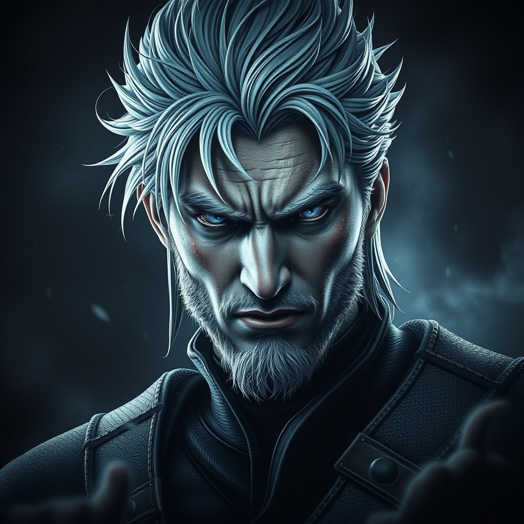 Cloud Strife in a Dark, Ominous Atmosphere