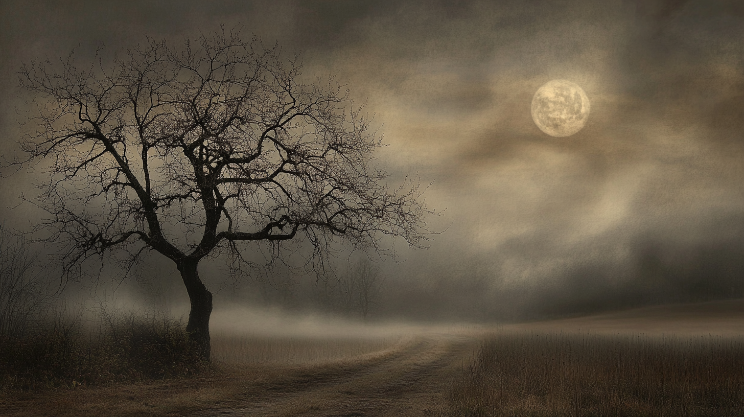 Cold Moonlight on Autumn Fields - Shadowless Days