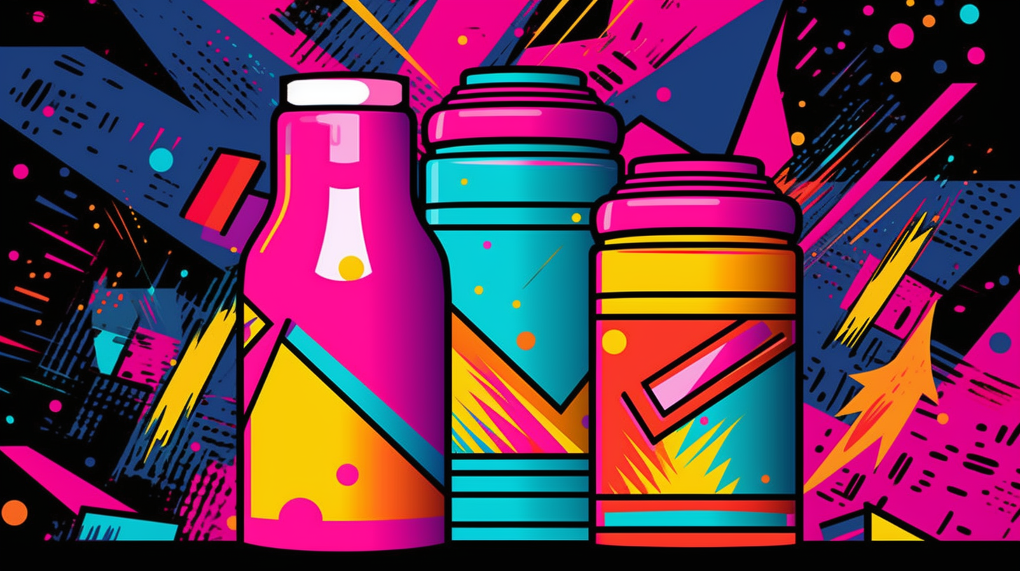 Colorful 80s Pop Art Style Vector Background