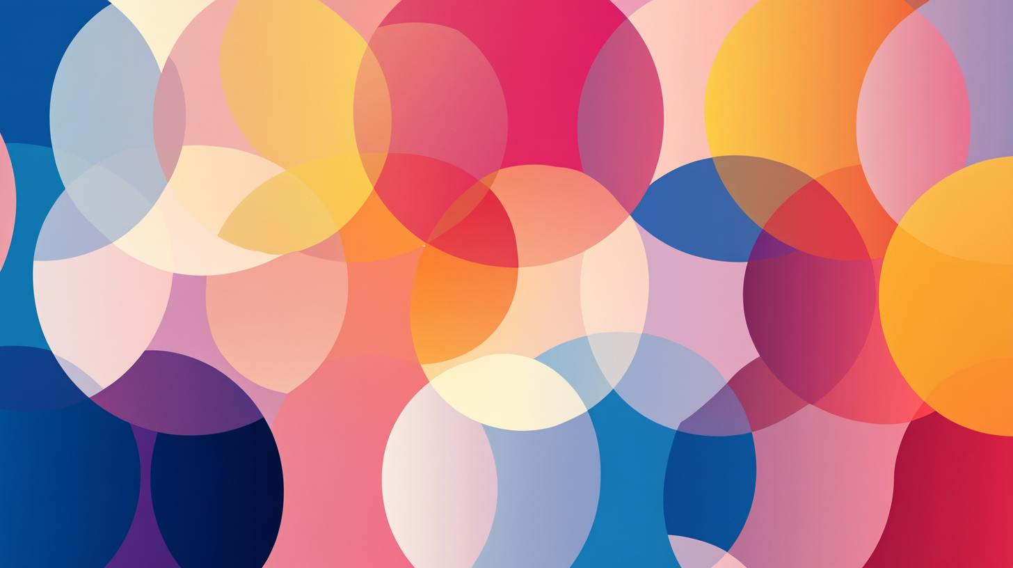 Colorful Circles Transitioning in Gradient Design