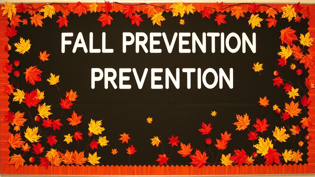 Colorful Fall Bulletin Board for Fall Prevention Awareness