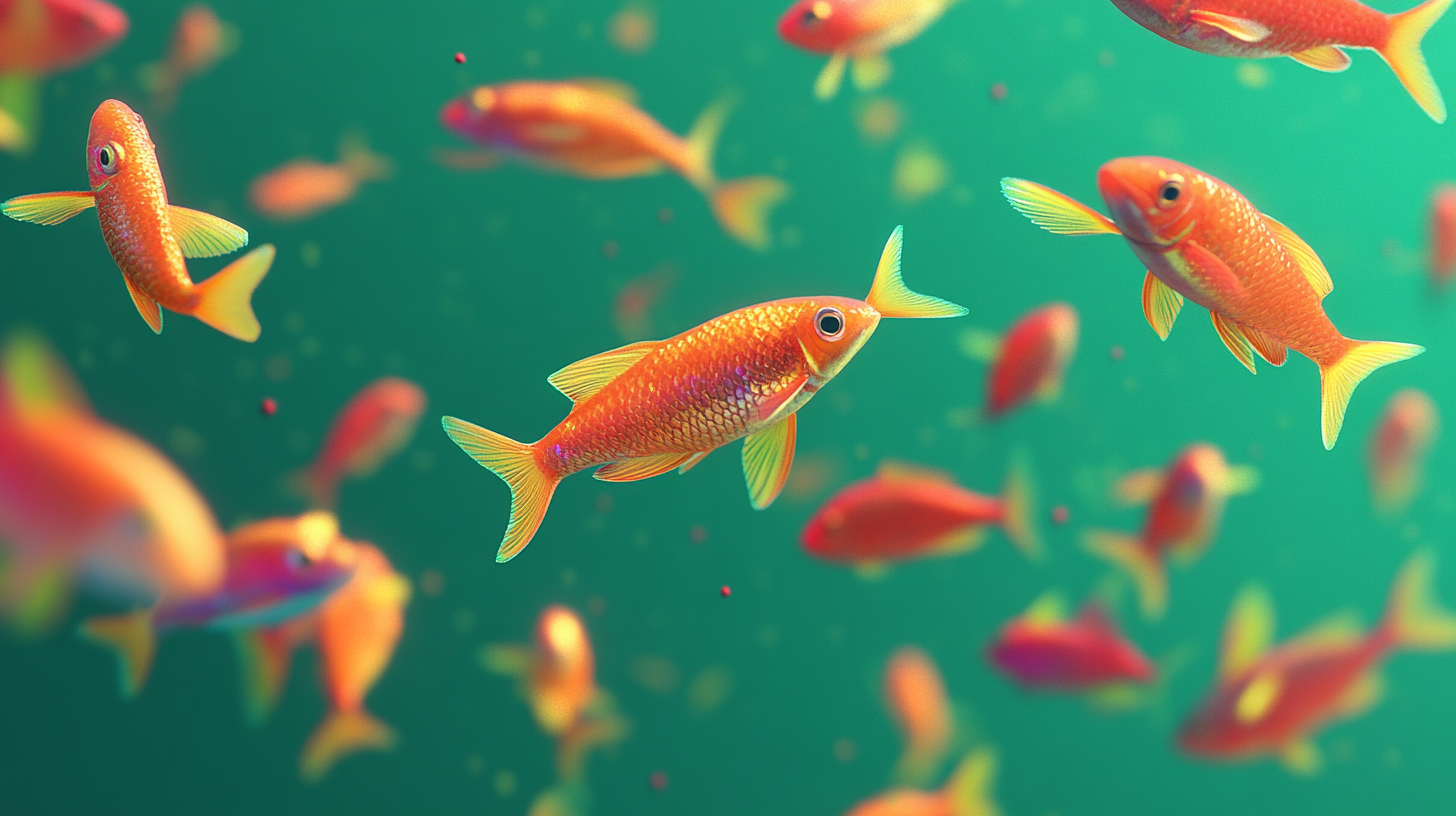 Colorful Fish Swim in Vibrant Setting