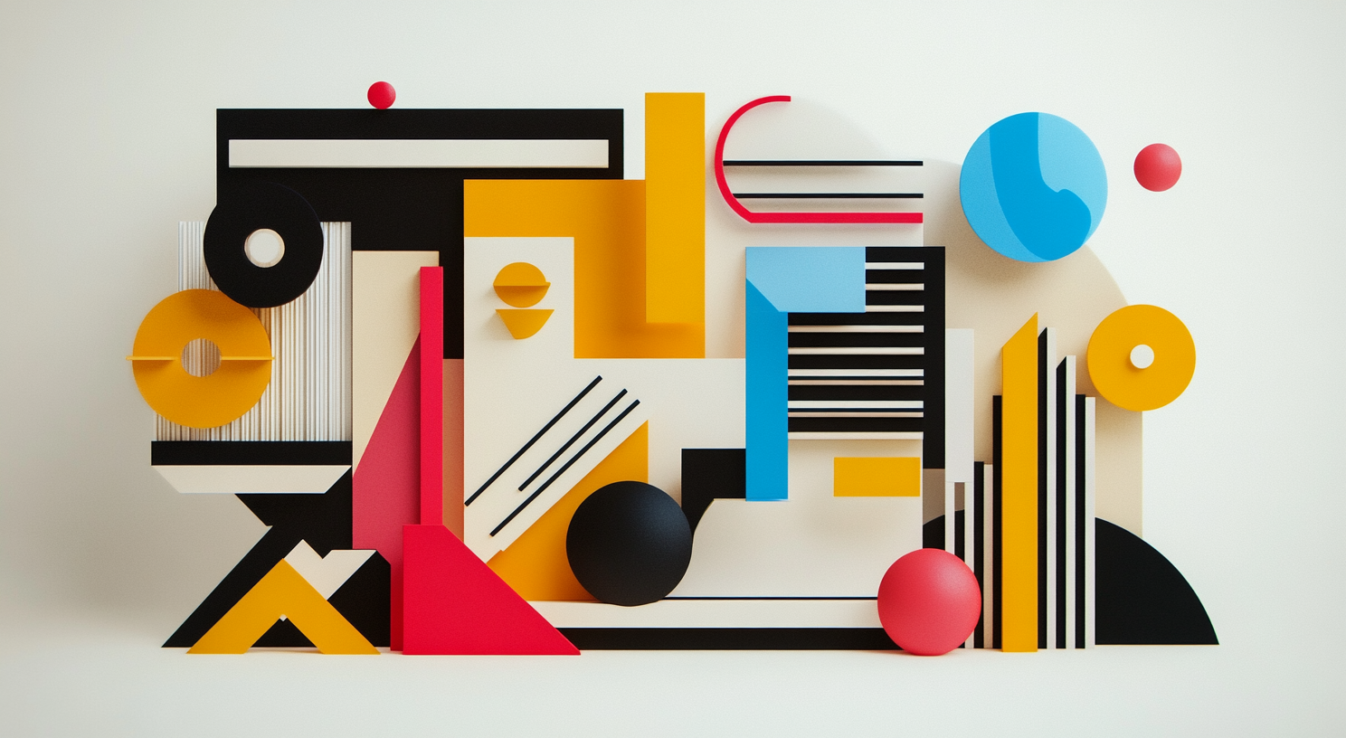 Colorful geometric shapes in modern style for posters