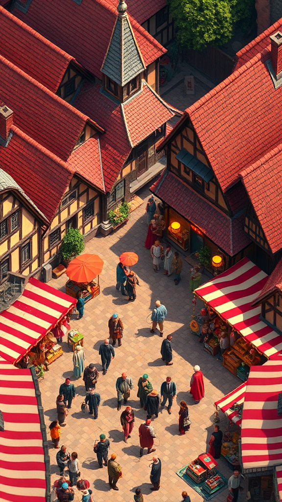 Colorful village carnival with hidden objects game.