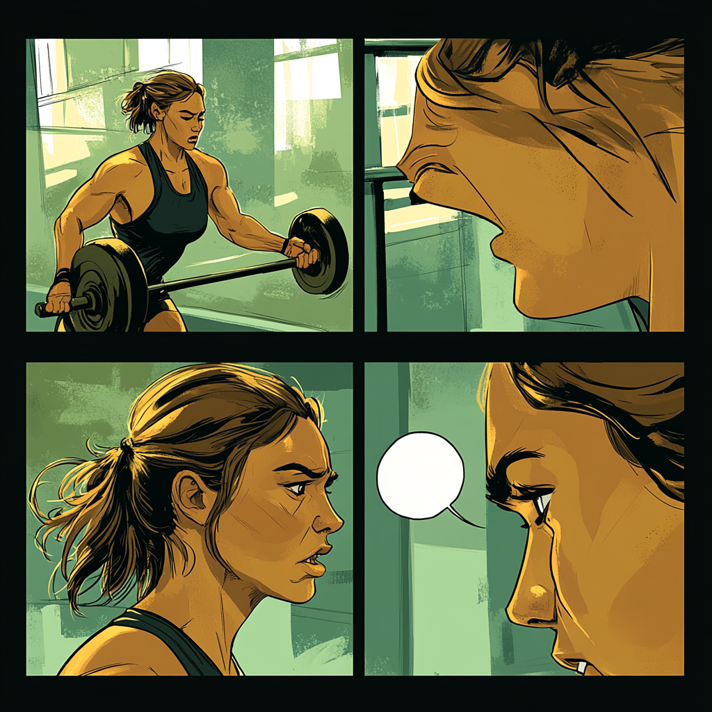 Comic depicting New Zealand female olympian weight lifter's journey.