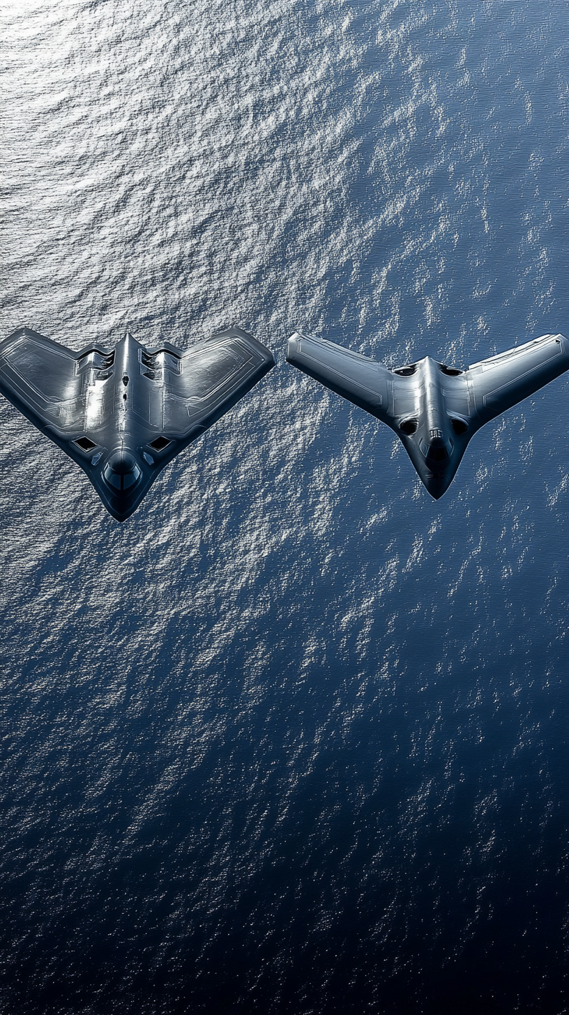 Comparison of B-21 Raider and B-2 Spirit.