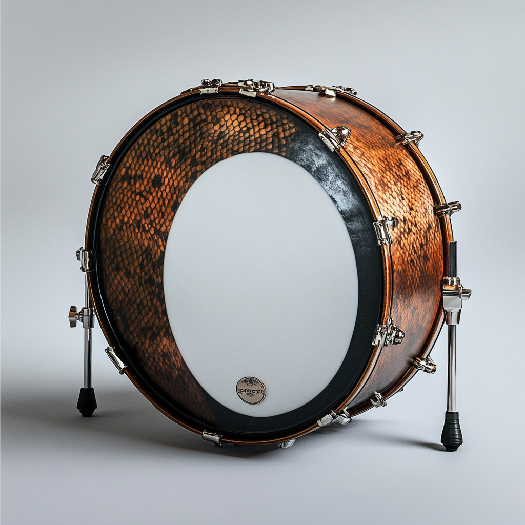 Copper Kick Drum with Logo Spot, Bauer Hoop