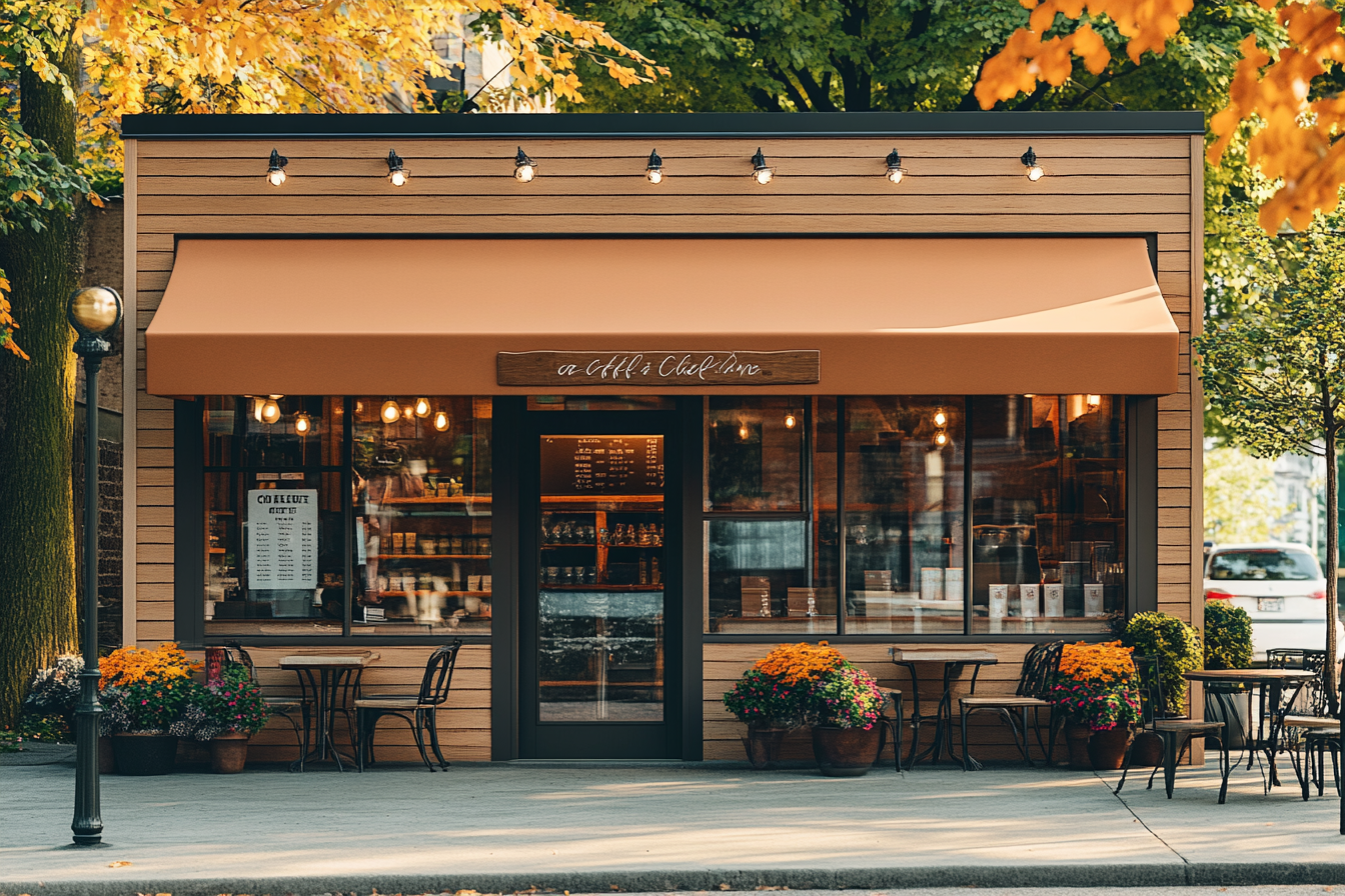 Cozy Coffee Shop in Small American Town