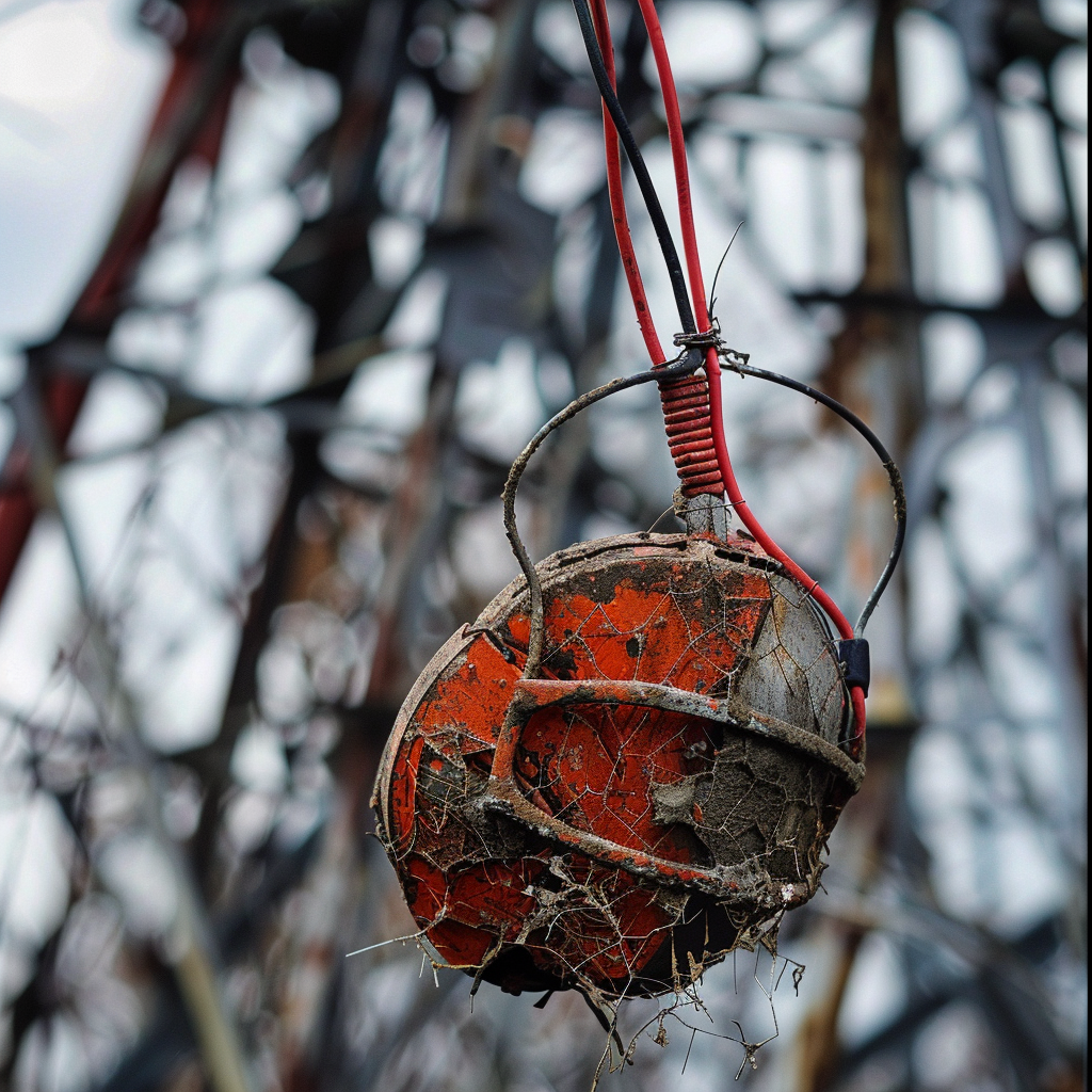 Cracked Headset on Radar Dish, Static-filled Broadcast