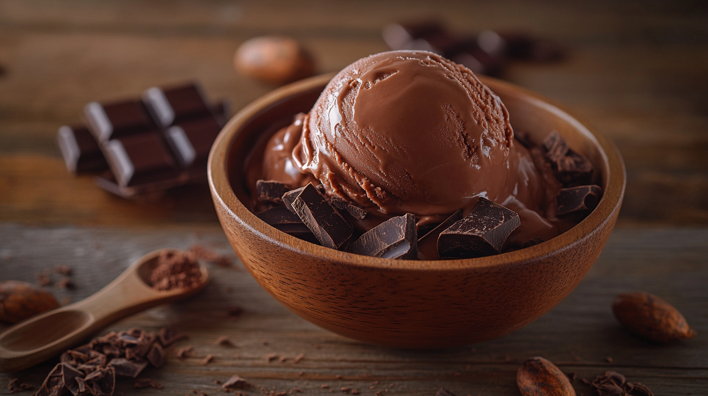 Craftsmanship with Chocolate Ice Cream, Cocoa Beans, Chocolate - 16:9