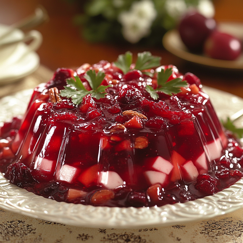 Cranberry Jell-O Salad: Mouthwatering Recipe Inspiration Photo