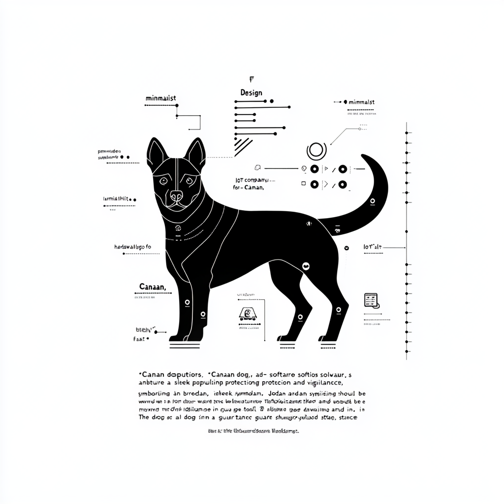 Create black-and-white logo for 'Canaan' IoT company.