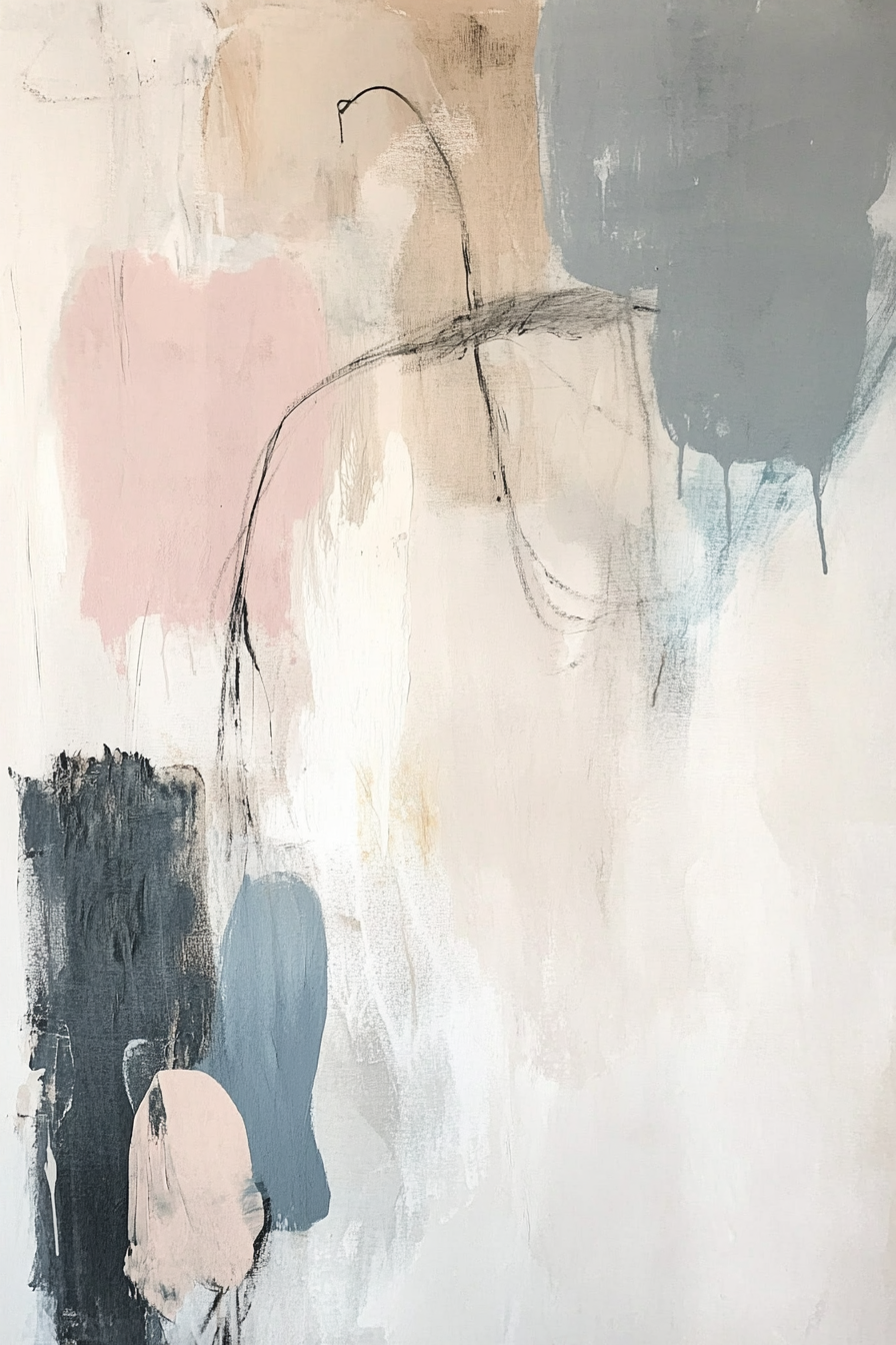 Create calming modern art with soft, muted tones.