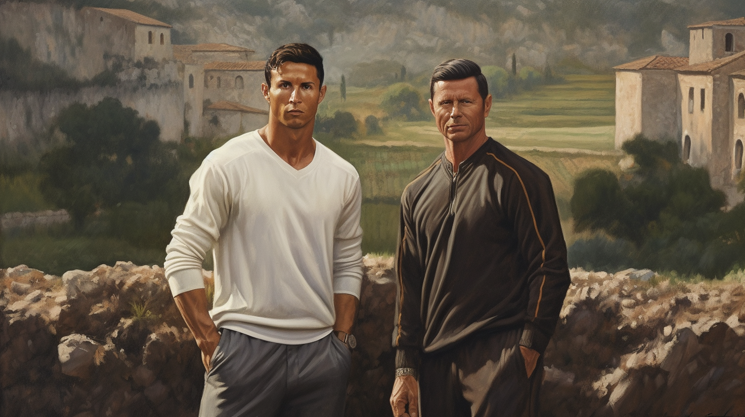 Cristiano Ronaldo and Lionel Messi in Rural Harmony