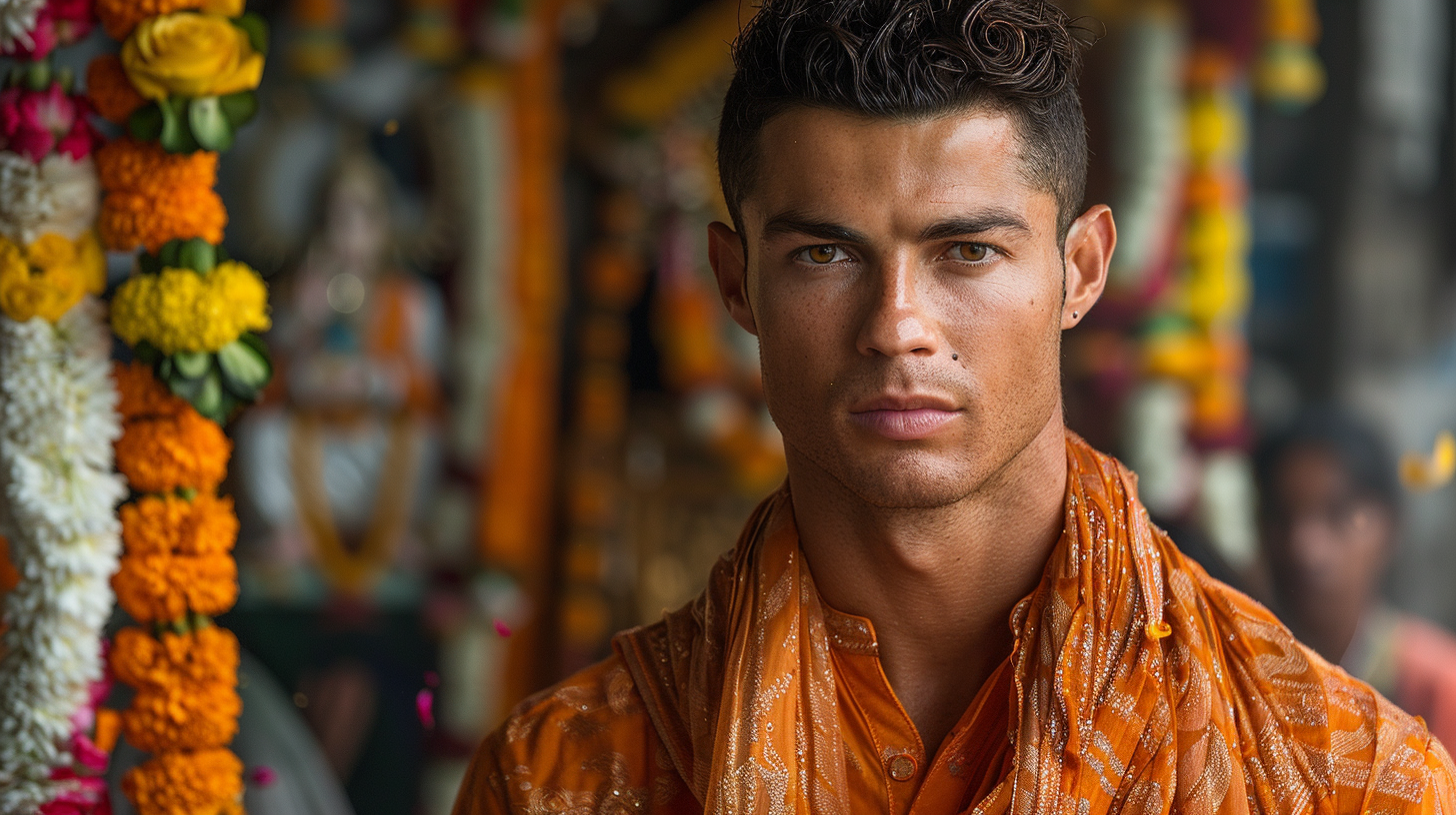 Cristiano Ronaldo in India Ganesh Chaturthi Festival