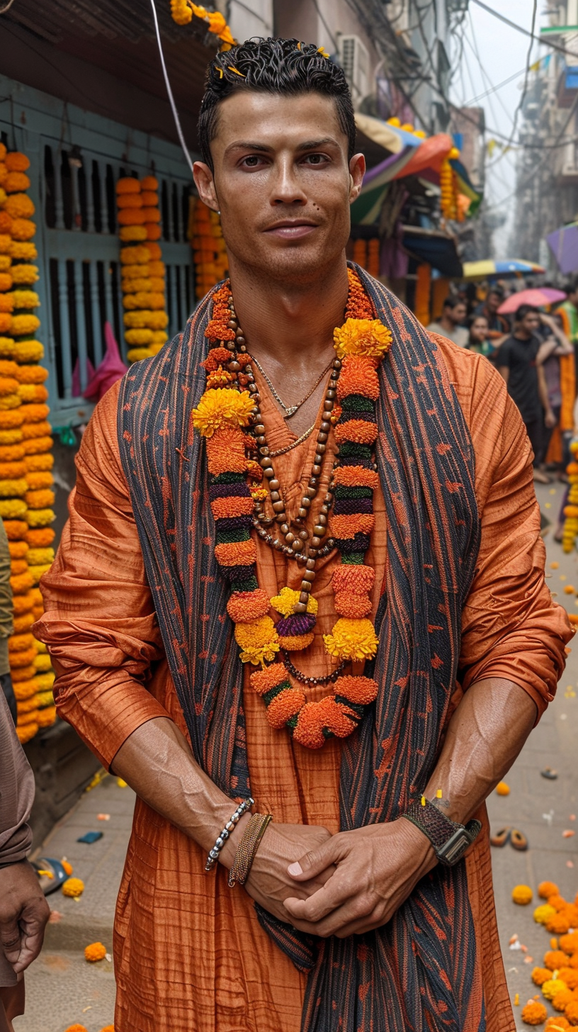 Cristiano Ronaldo in India at Ganesh Chaturthi Festival