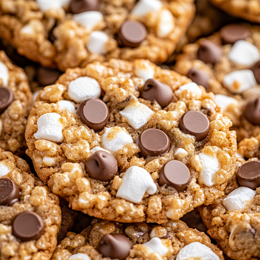 Crunchy Chocolate Chip Cookies with Rice Krispies