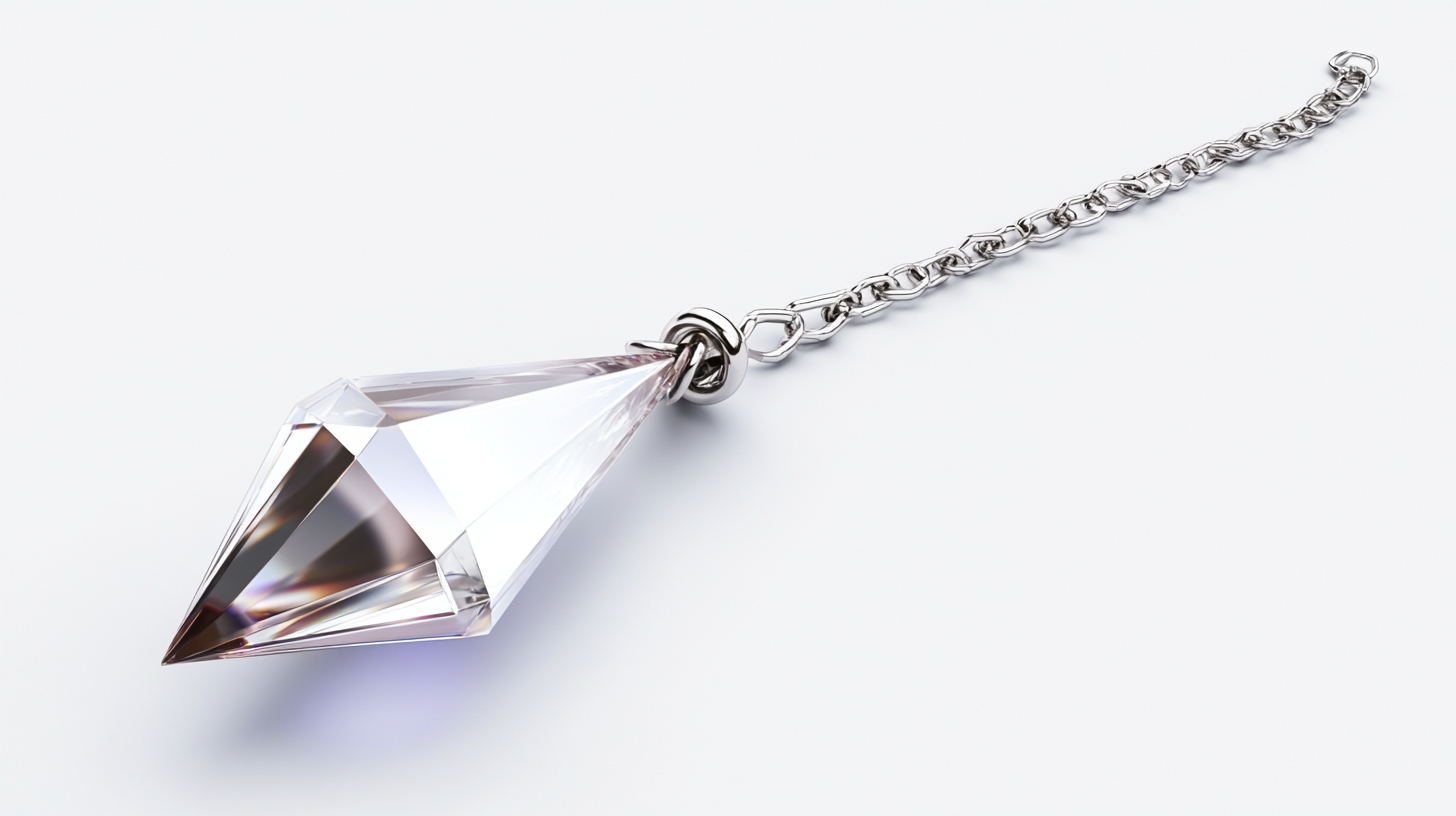 Crystal Pendulum on Transparent Background 