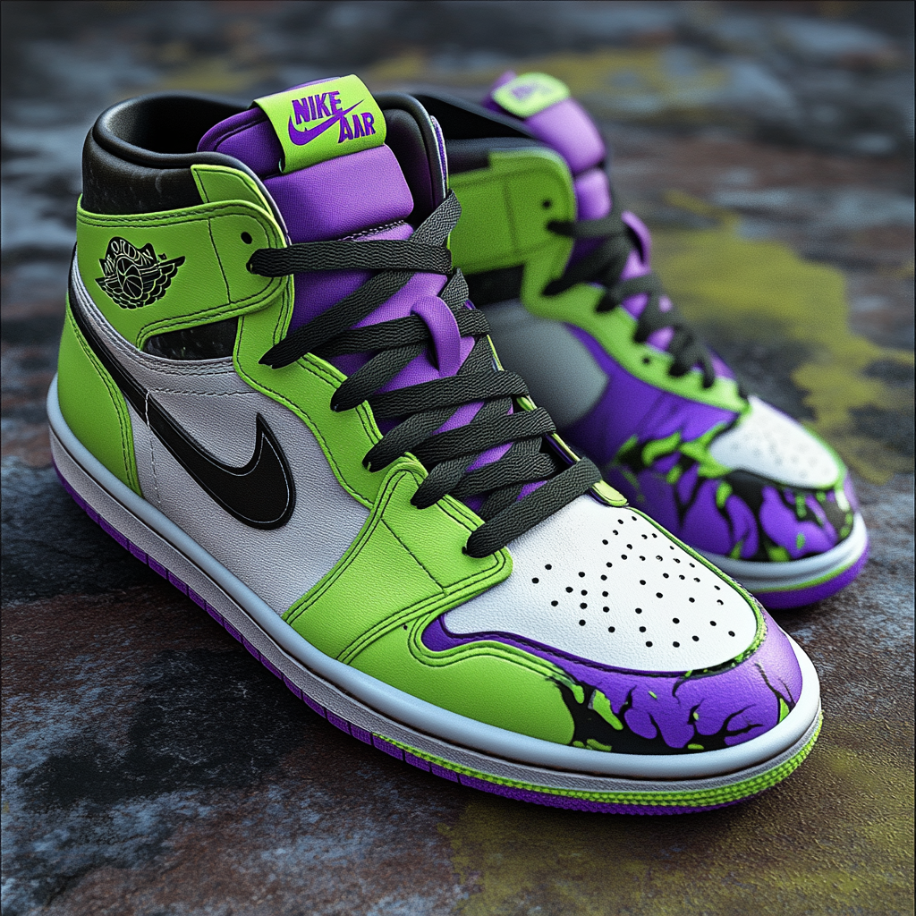 Custom Jordan 1 Shoes Beetle Juice Theme 8K Resolution 