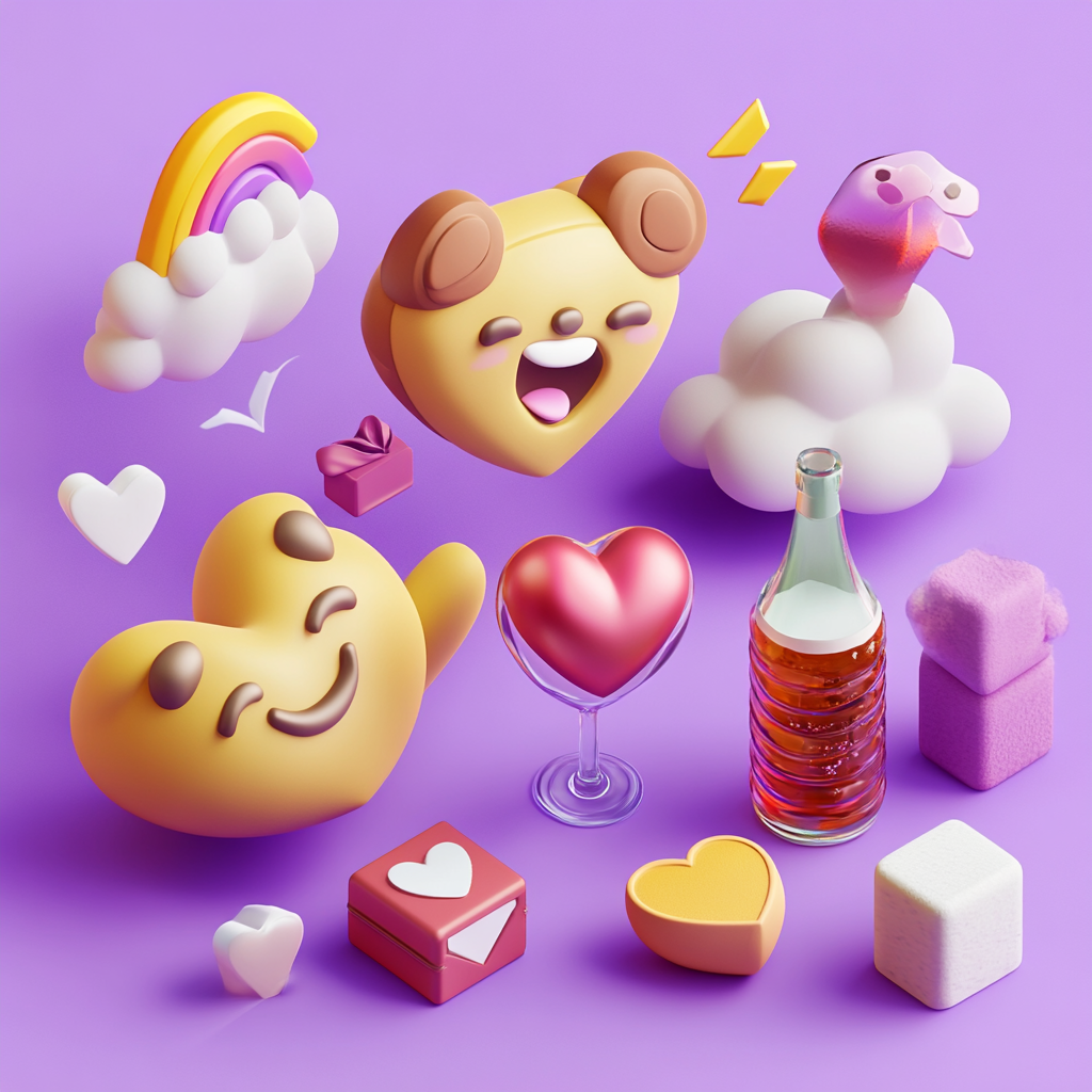 Cute 3D Emojis Vector Illustration Collection