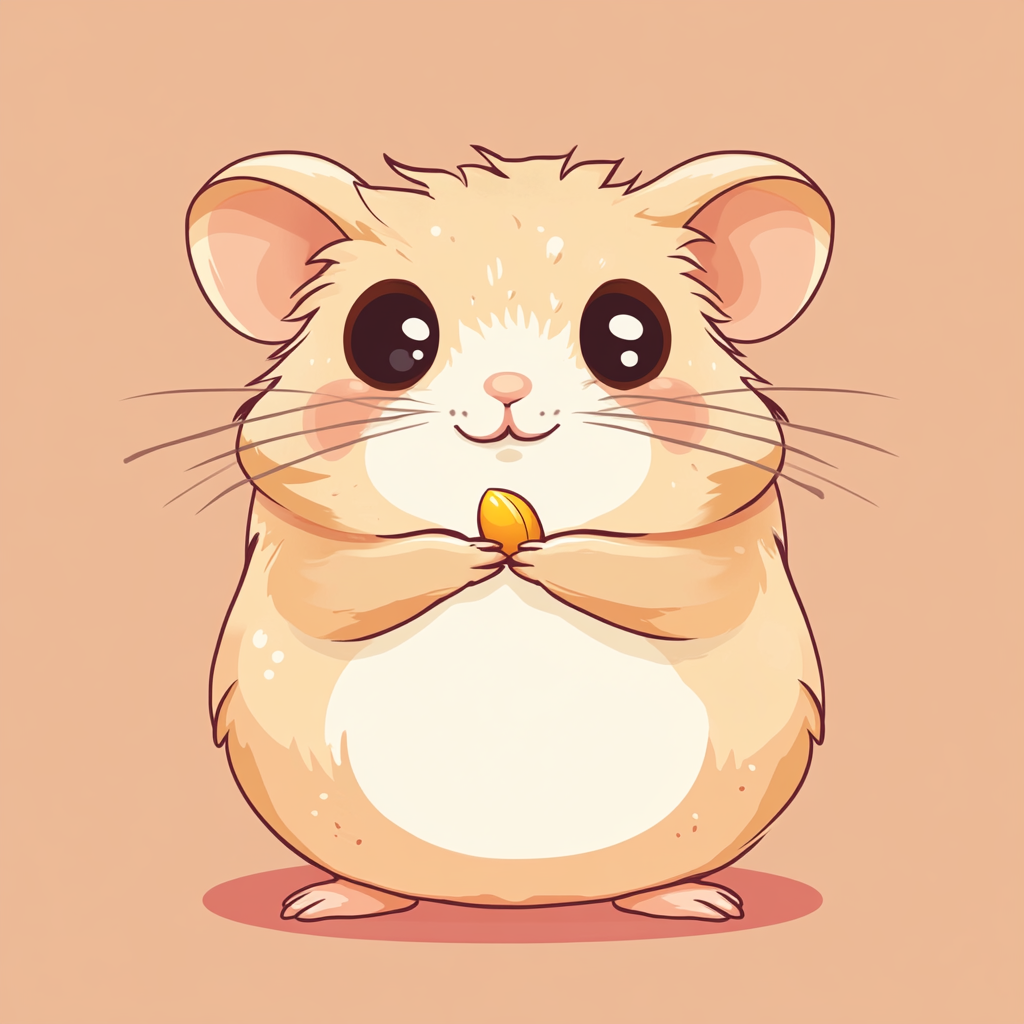 Cute and Playful Hamster Illustration, Vibrant Colors