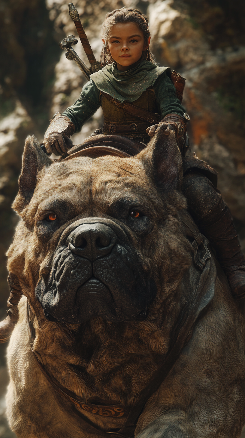 D&D Halfling Riding Mastiff: Hyper Realistic Detail