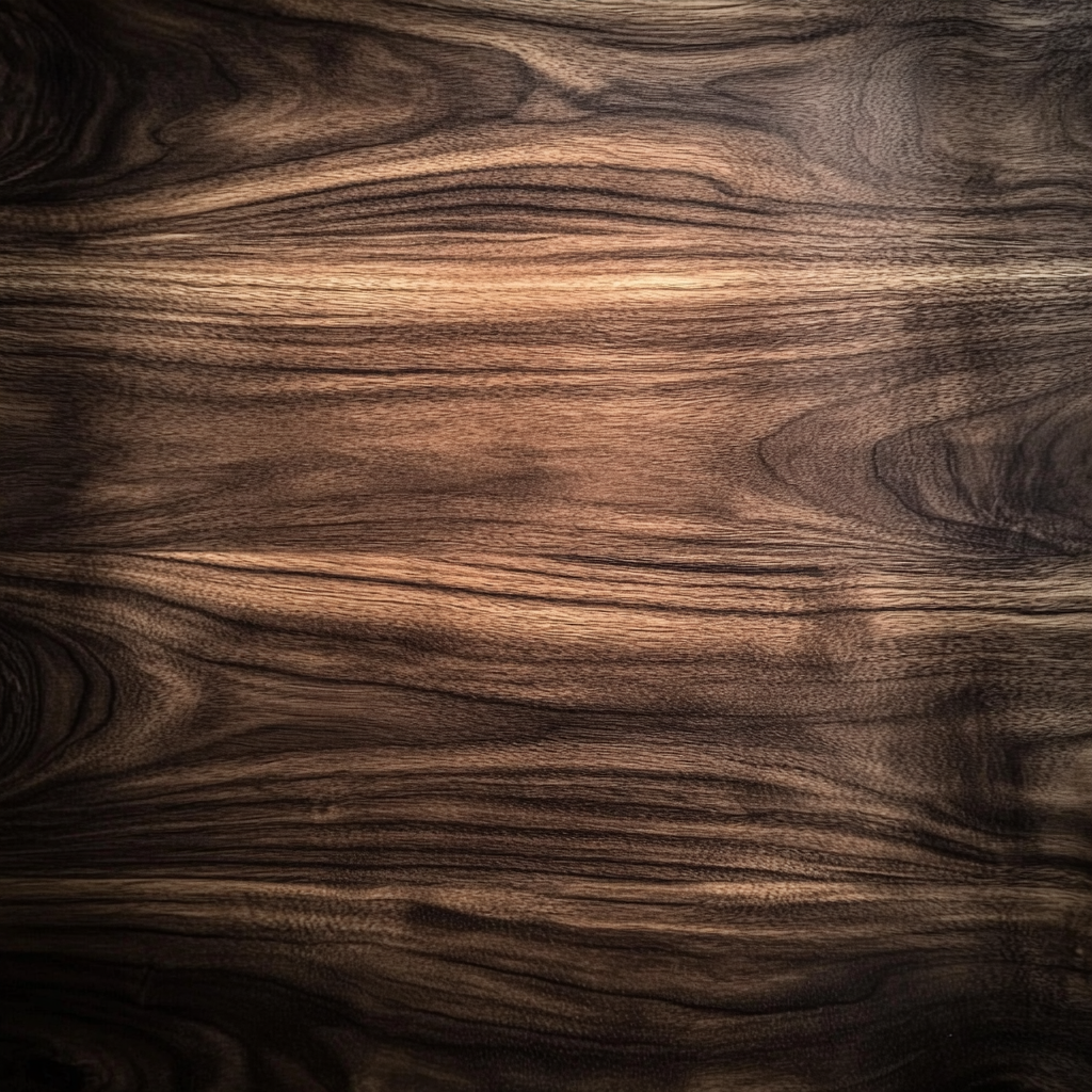 Dark walnut wood adds texture to products