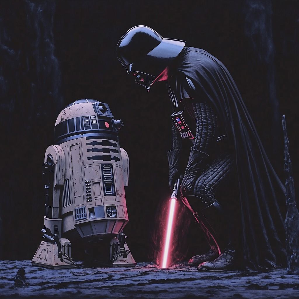 Darth Vader seeks redemption and forgiveness from R2-D2.