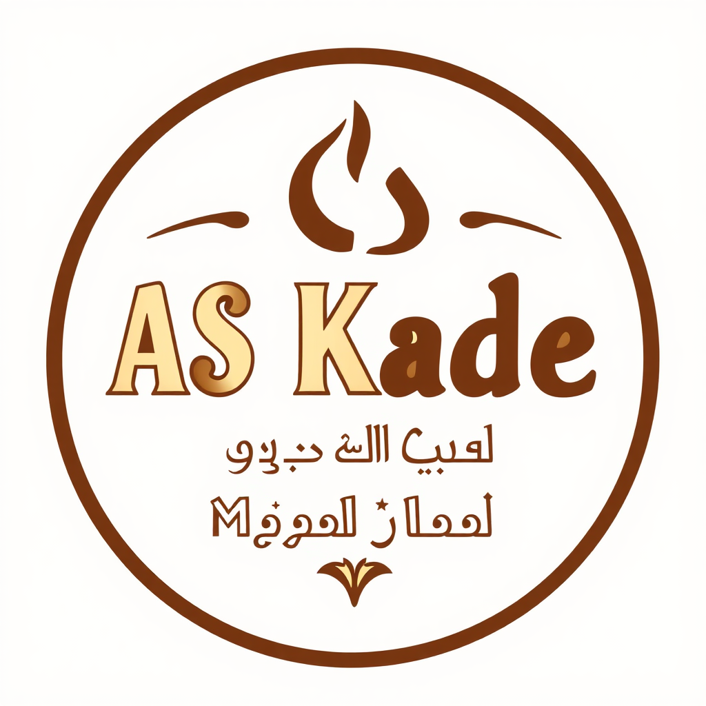 Delicious Food Brand Logo: AS KADE, Persian Writing