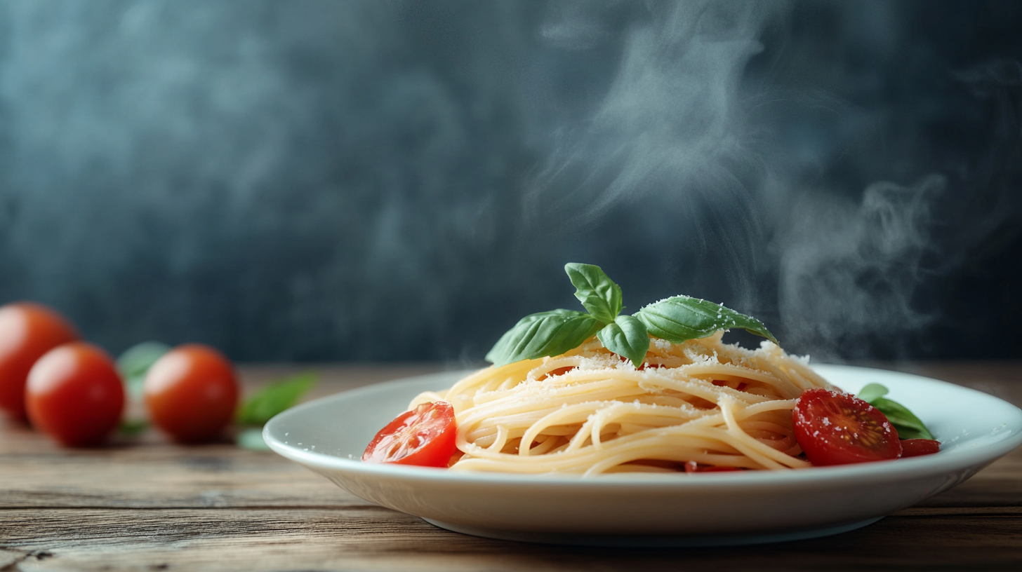 Delicious Italian Spaghetti Plate at Restaurant - 16:9 