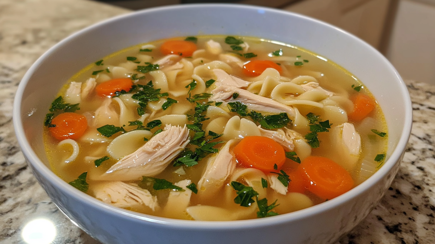 Delicious crack chicken noodle soup from Reddit.