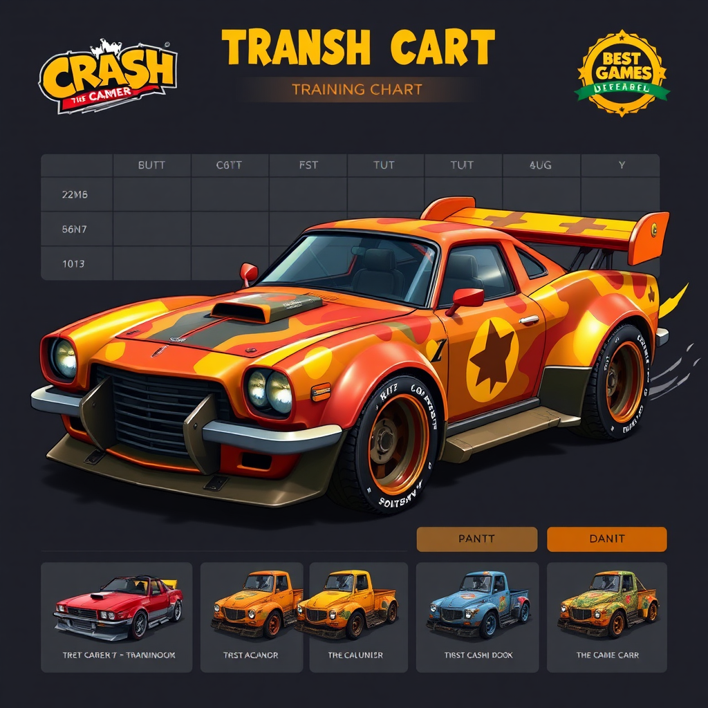 Design Training Chart for Fantasy Cars for Characters