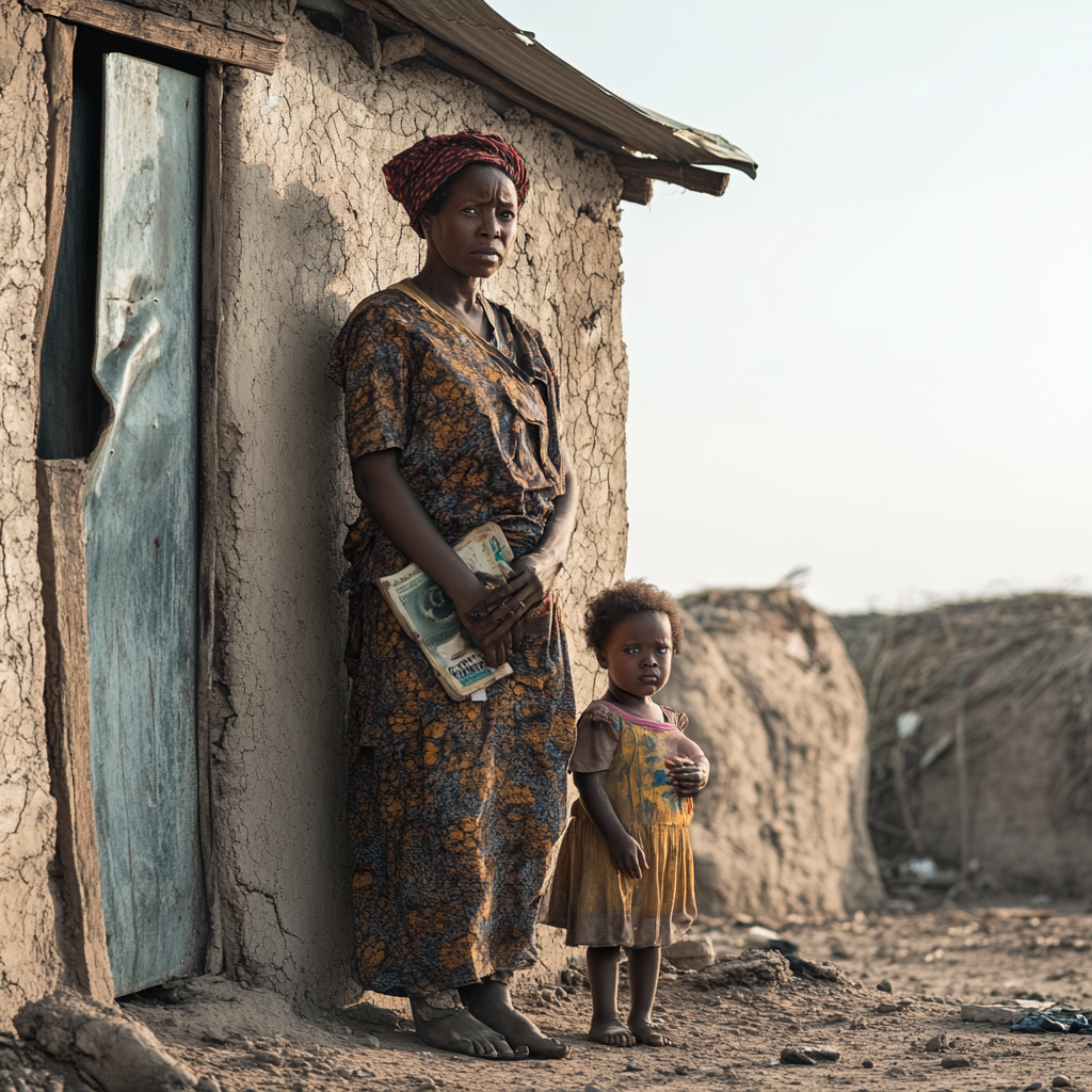 Despair in African Village - 4K Realism Shot