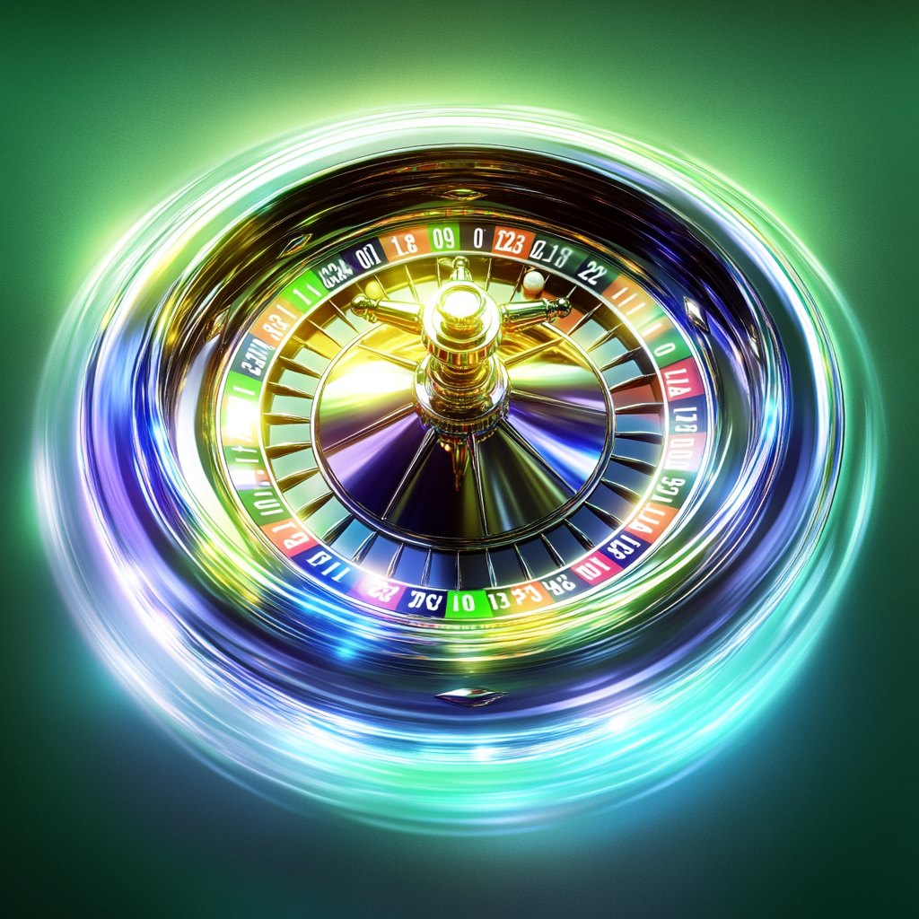 Detailed digital art of shiny roulette wheel.