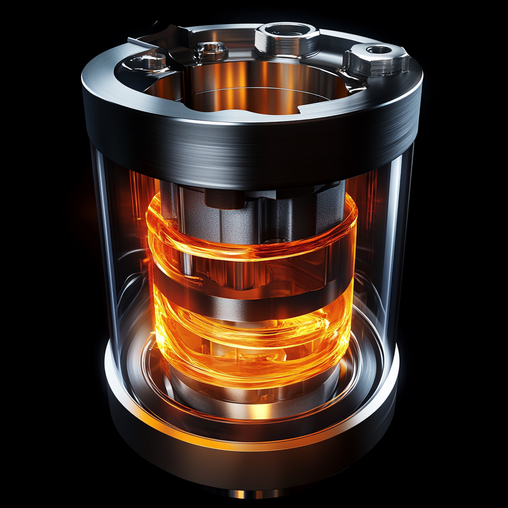 Detailed illustration of piston, showing internal oil flow