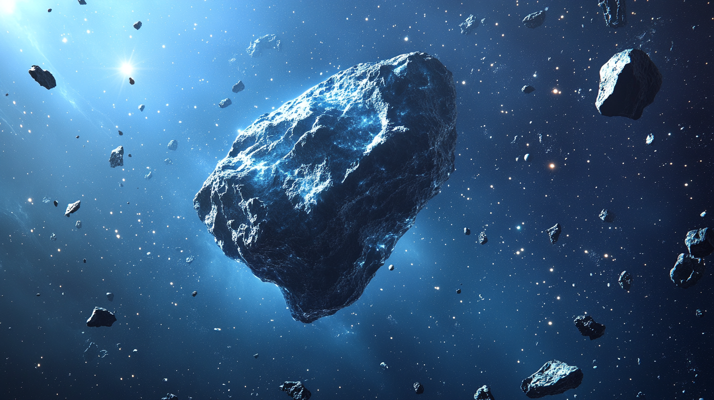 Dimorph Asteroid Flying Through Space Beautiful 8K Photo