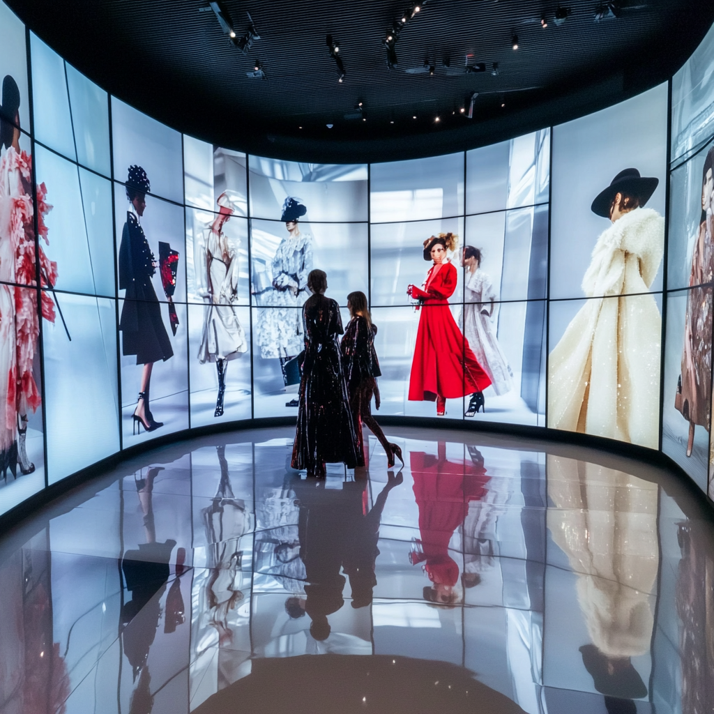 Dior Shop with Changing Model Outfits on Screens