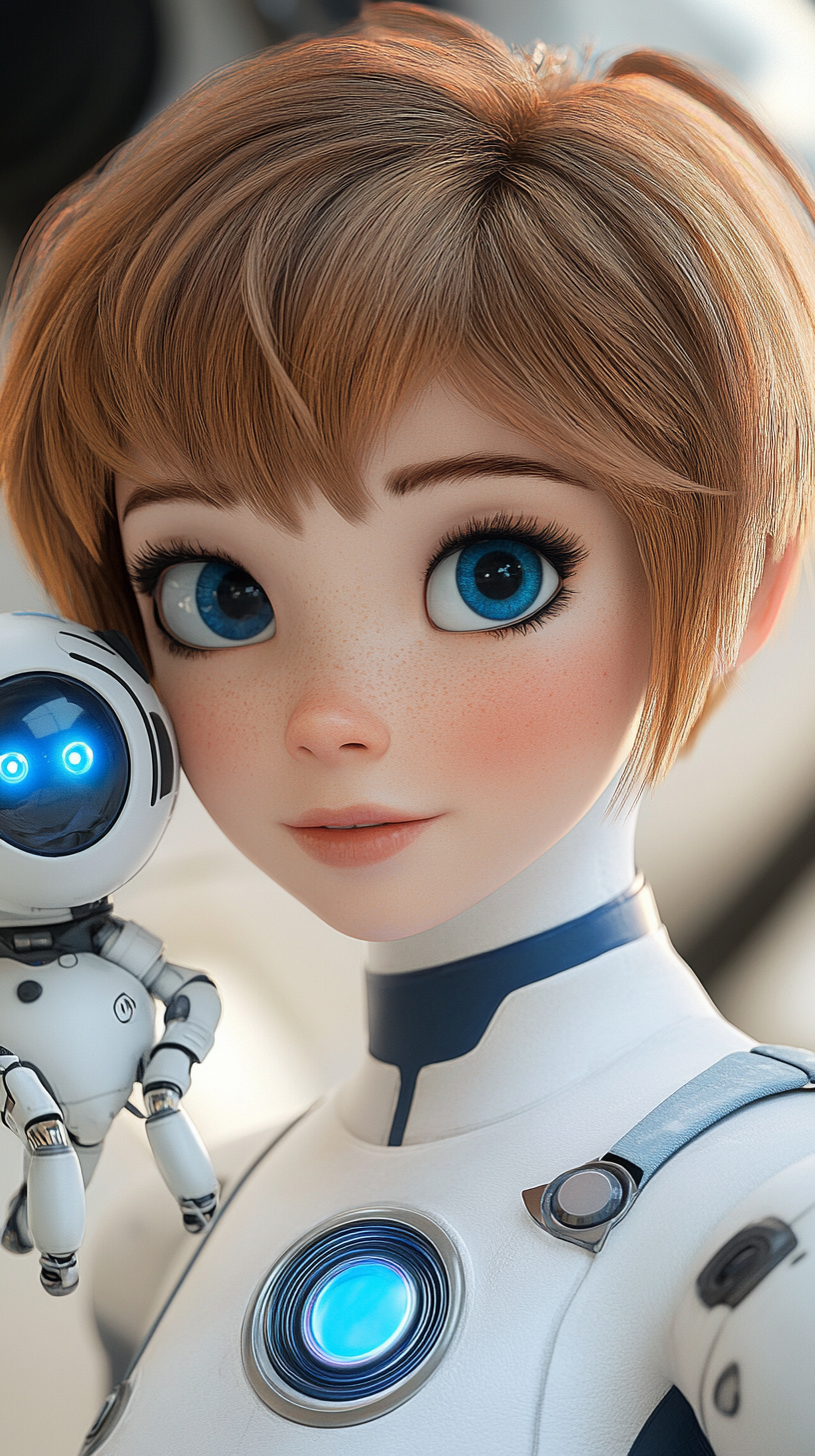 Disney Sci-Fi Space Princess with Cute Robot Companion