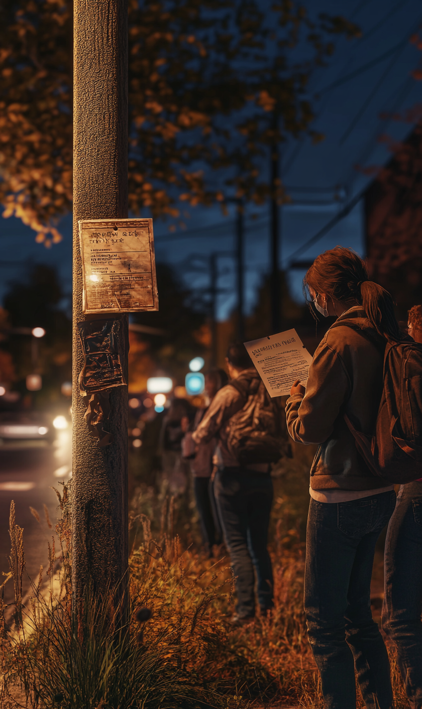 Diverse Group Reacts to Health Scare Flyer - Ultra-realistic 8k Cinematic Focus