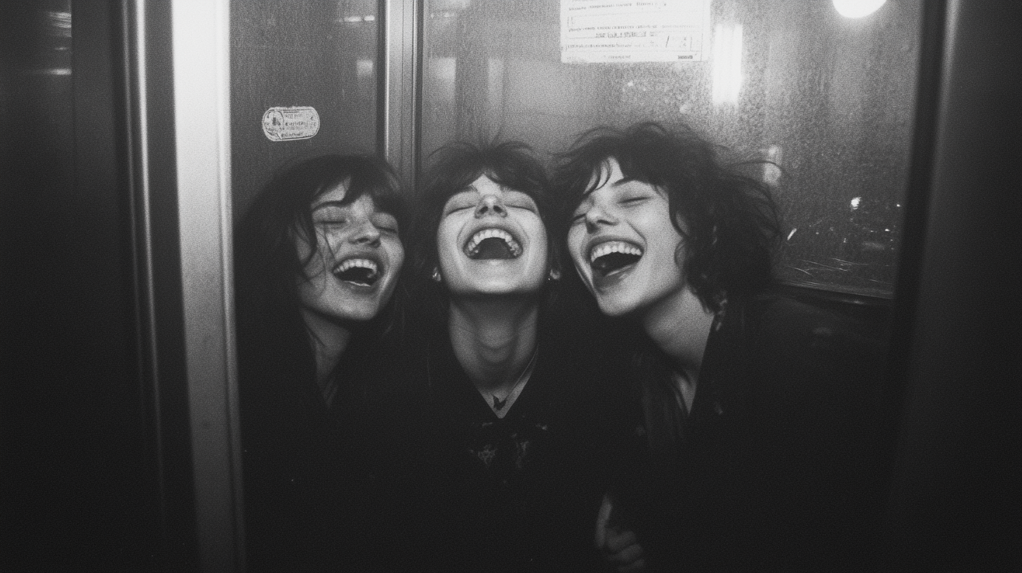 Documentary Photography: Young People Laughing in Photomaton