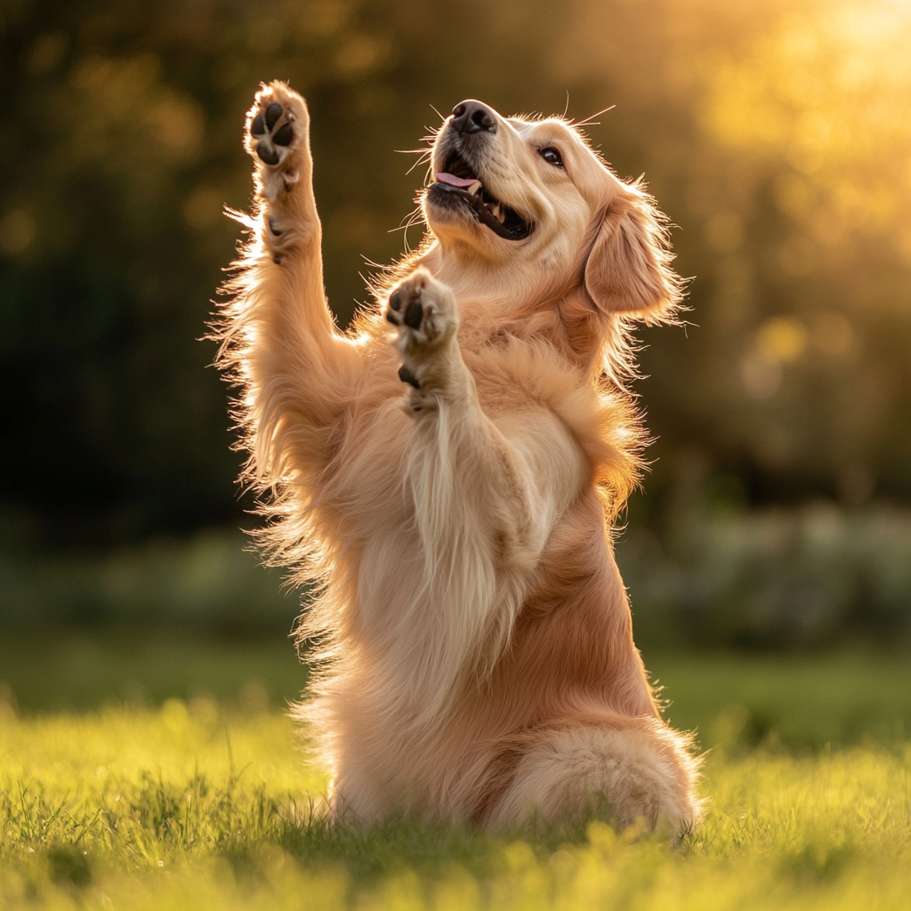 Dog in pet magazine photography looks happy and fluffy.