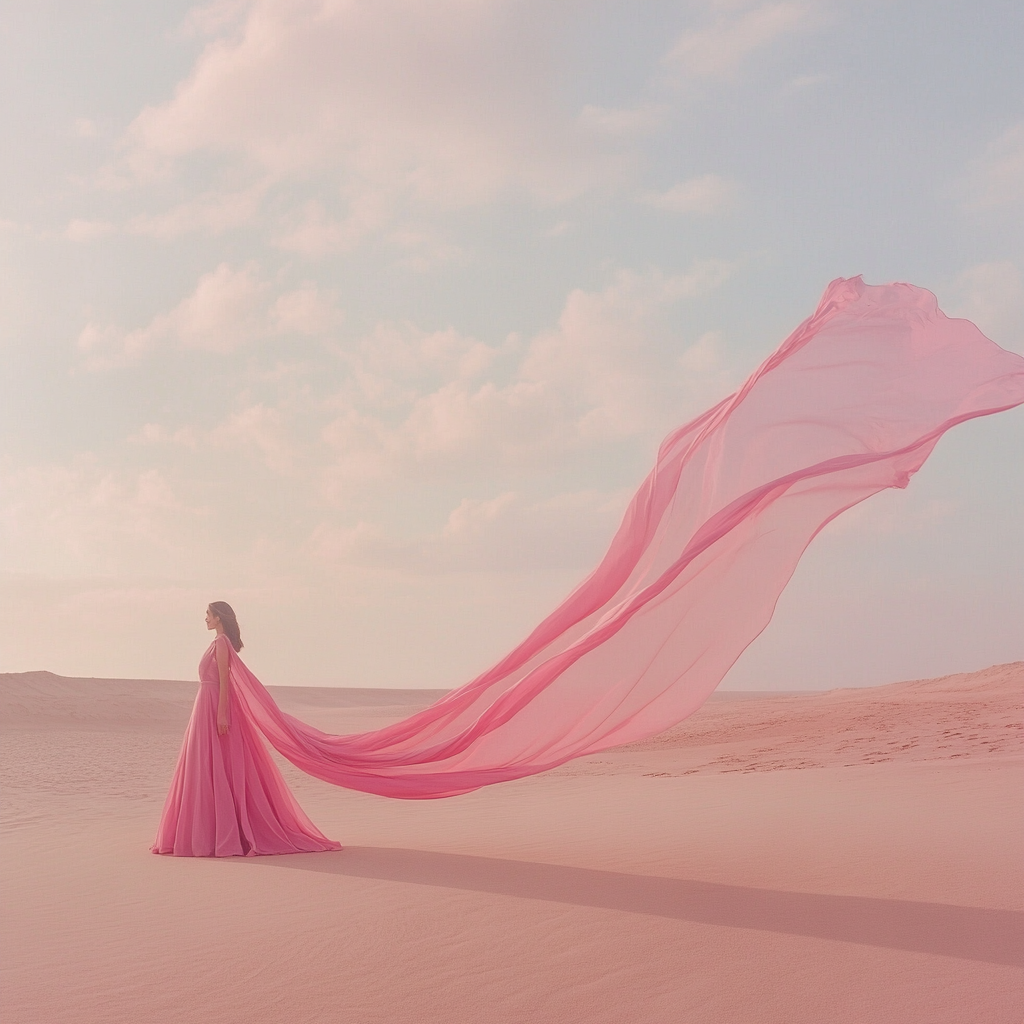 Dreamy Beach Popup in Pink Tones - Full Length Image