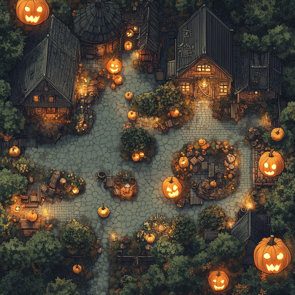 Dungeons & Dragons Town Square Harvest Festival Map