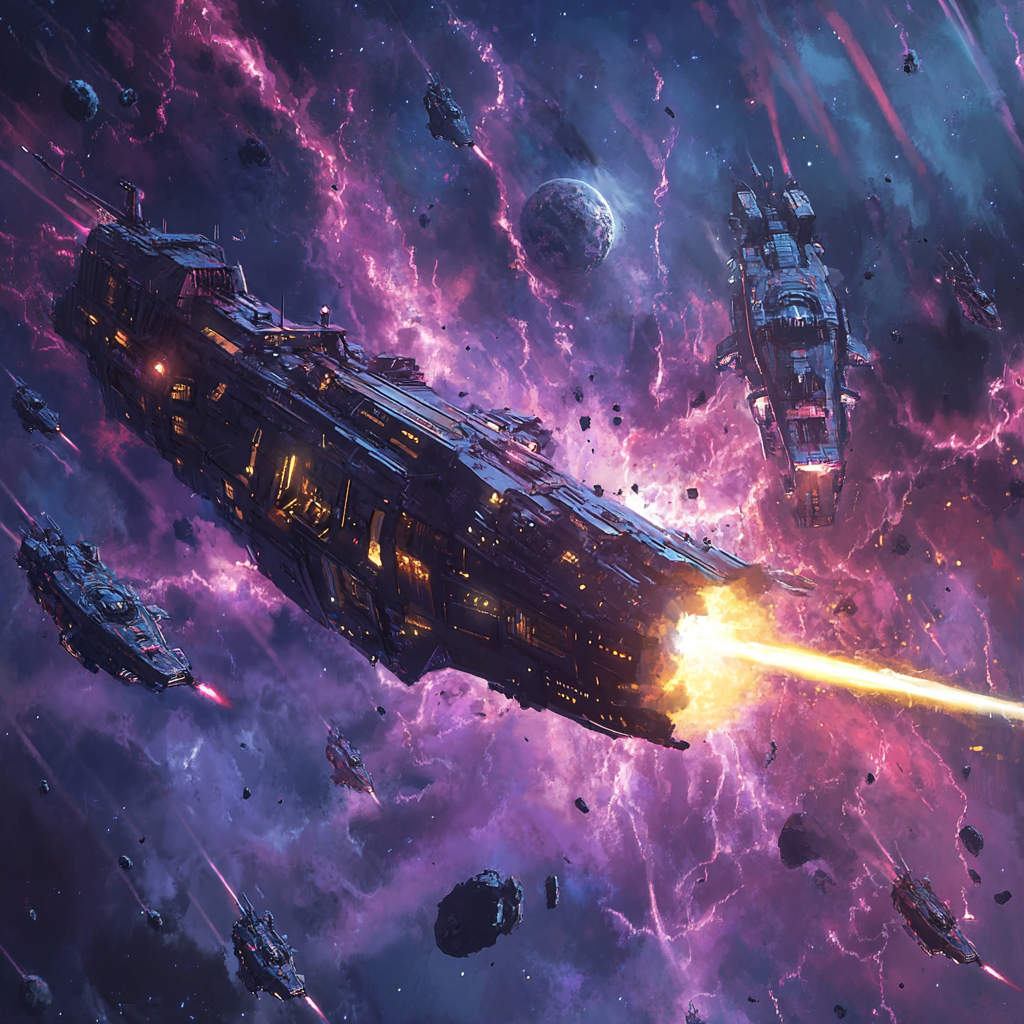 EMP Pulse Engulfs Pirate Ships in Space Battle