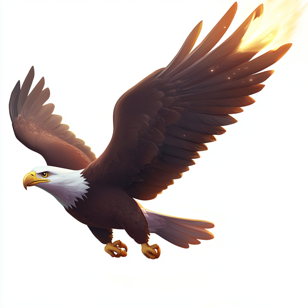 Eagle Soaring in Sunset: Slot Game Icon