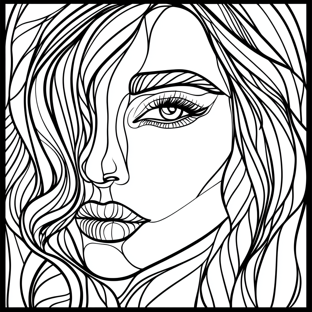 Easy coloring pages with big lines, zoomable, high quality.