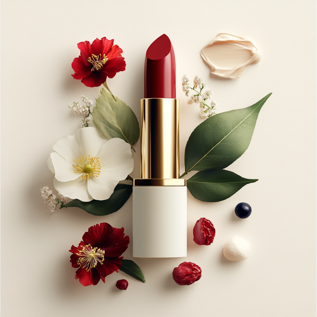 Eco-Friendly, Organic Lipstick: Natural Beauty Advertisement